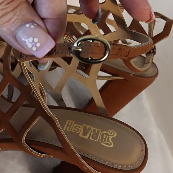 Brash Tan Strappy Sandals - Picture 6 of 8